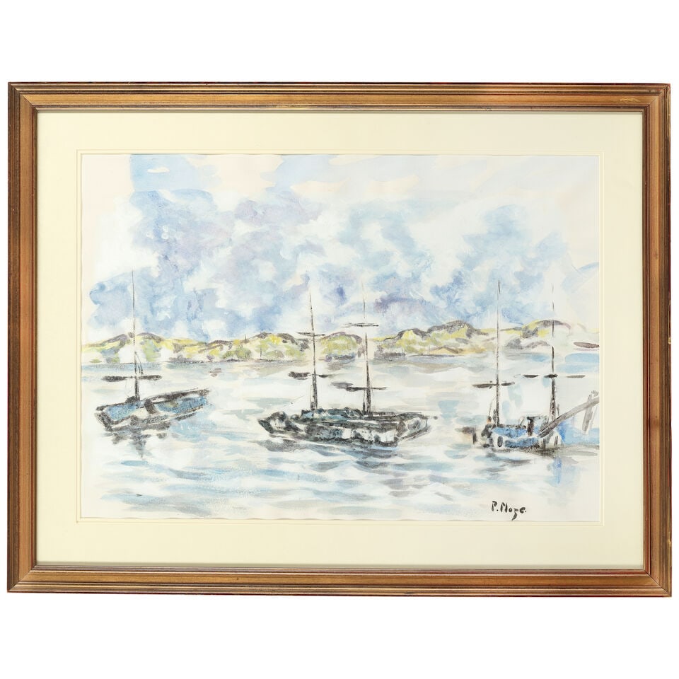 Paul Lucien Maze (French, 1887-1979) Boats at Anchor - 2