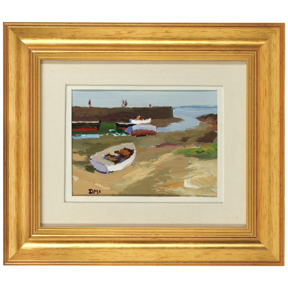 Donald McIntyre (British, 1923-2009) Lower Largo Harbour - 2