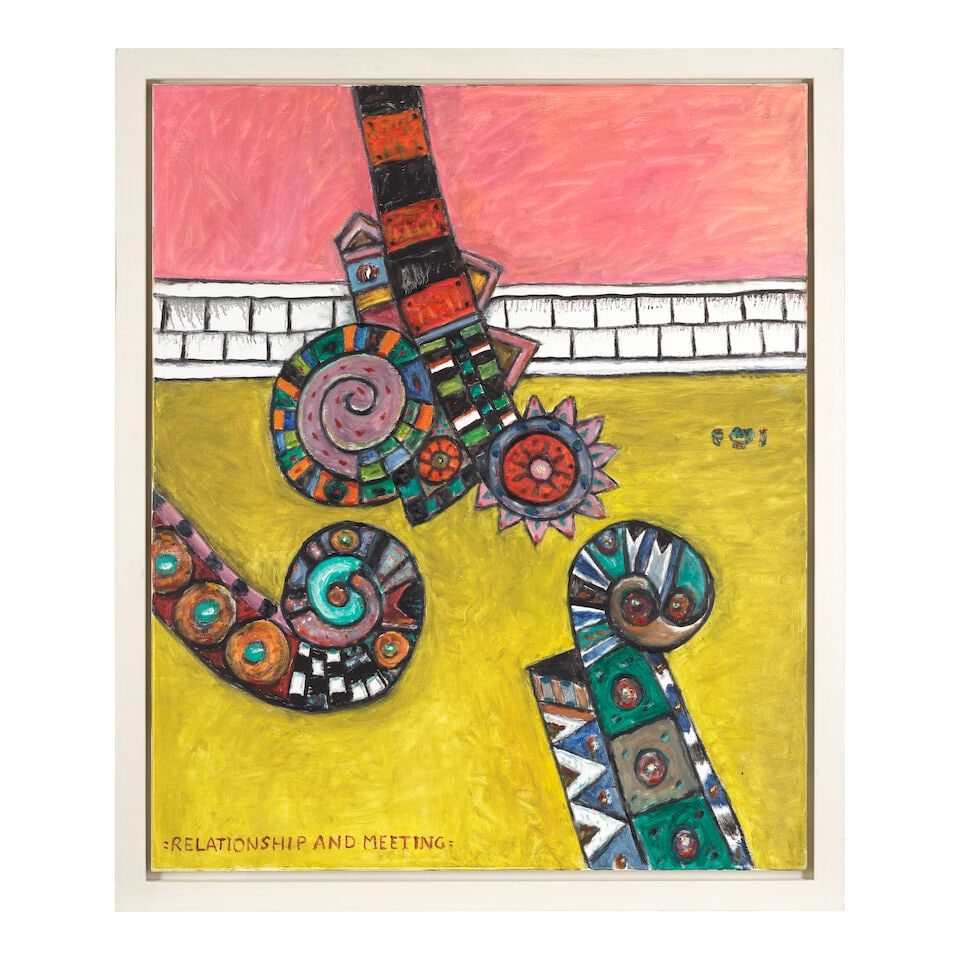 Alan Davie C.B.E., H.R.S.W., R.A. (British, 1920-2014) Relationship and Meeting (Opus O.2330) - 2