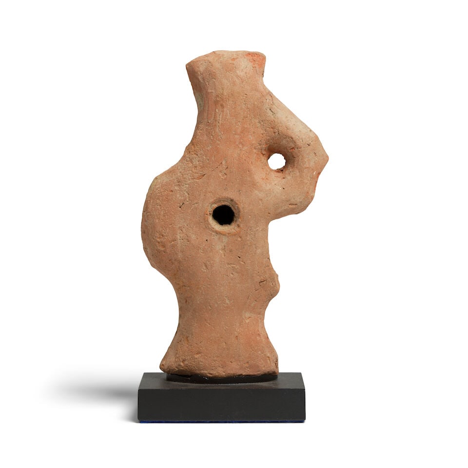 A Romano-Egyptian polychrome painted terracotta figure of Bes - 2