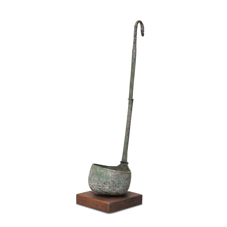 An Etruscan bronze ladle with duck head handle terminal - 2