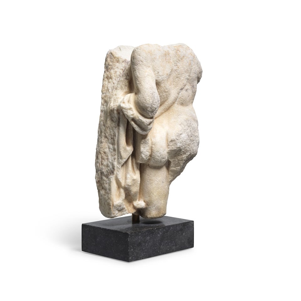 A Roman marble torso of a warrior, probably from a sarcophagus - 3