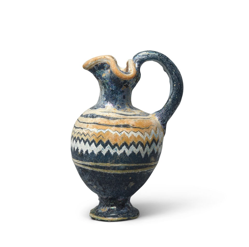 A Greek core-formed glass oinochoe - 3