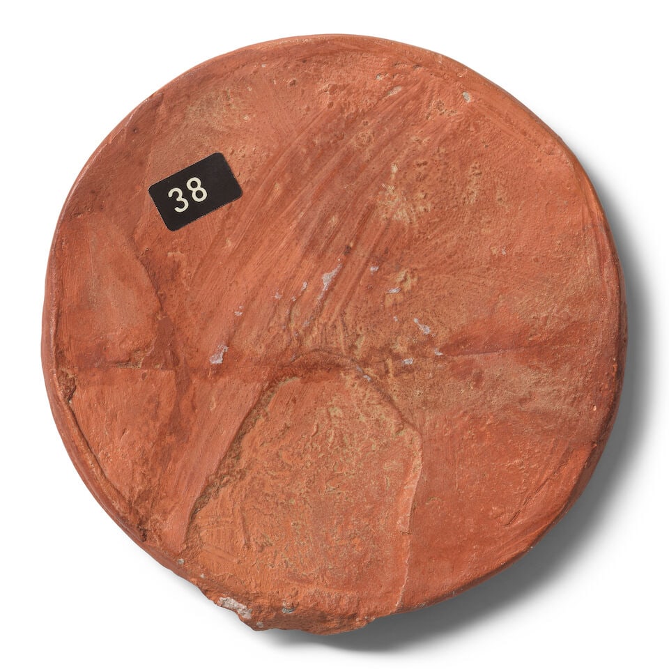 A Roman terracotta disc from a North African lamp moulded with the martyrdom of St Thecla - 2
