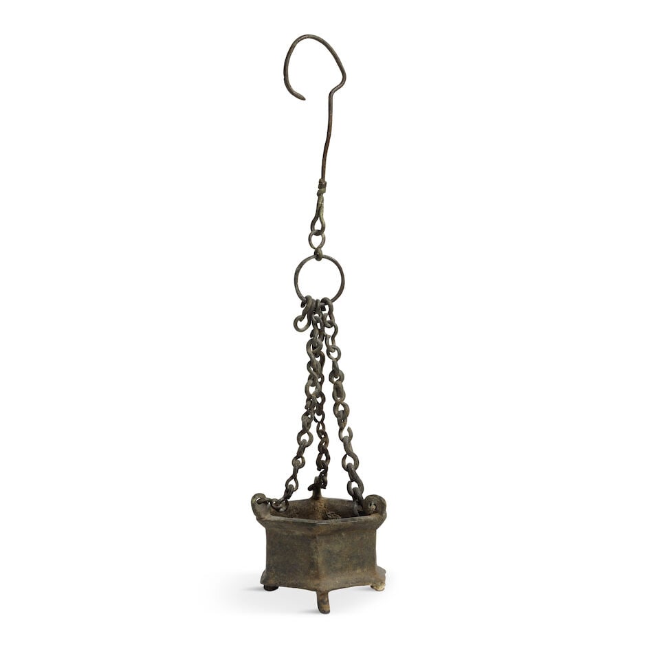 A Byzantine bronze incense burner of hexagonal form - 2