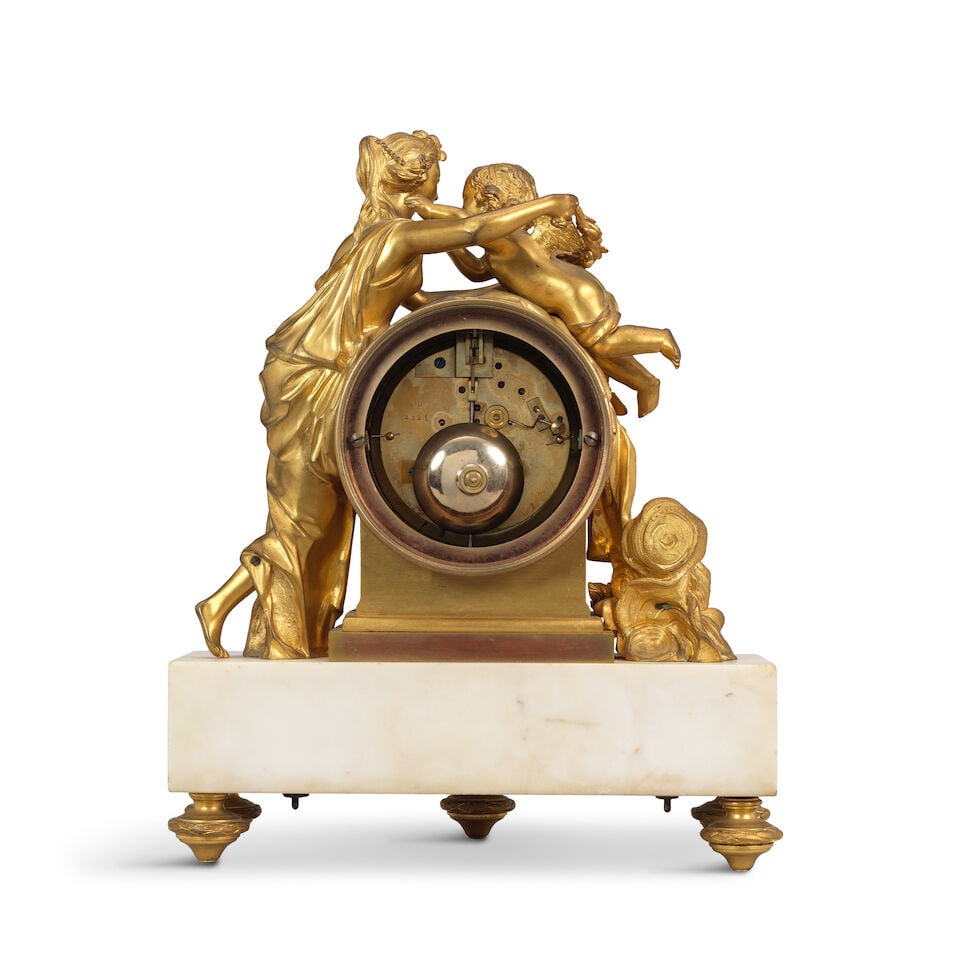 A late 19th century French ormolu and white marble mantel clock Julien Leroy, Paris - 2