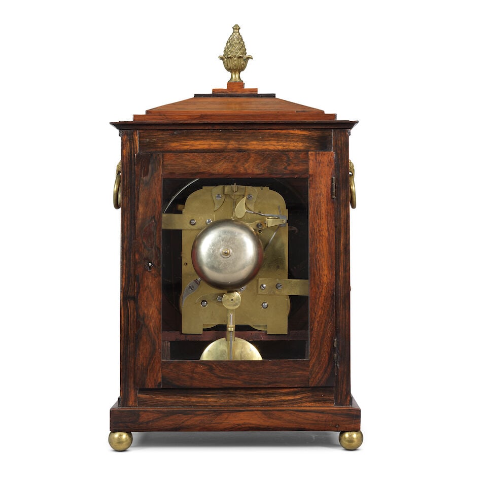 A early 19th century mahogany veneered striking table clock Jefferson, Bruton Street, London - 2