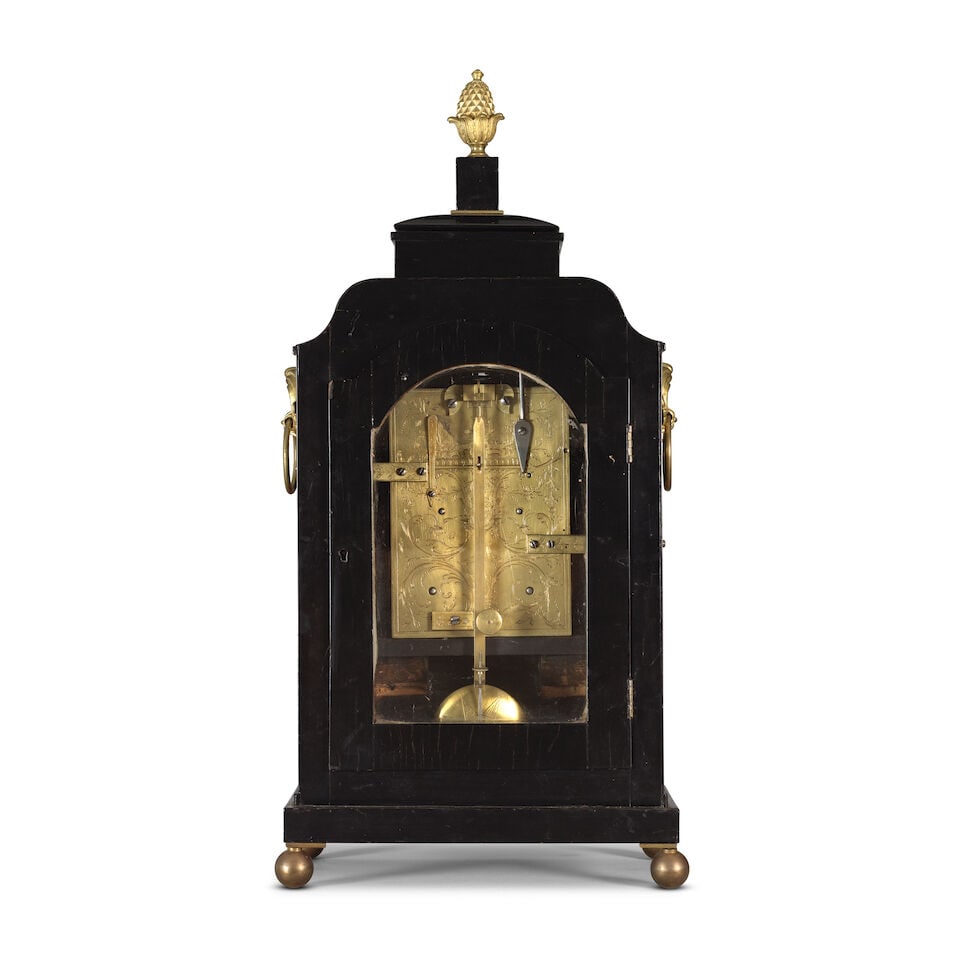 A early 19th century ebonised regency striking table clock John Perigal, London - 2