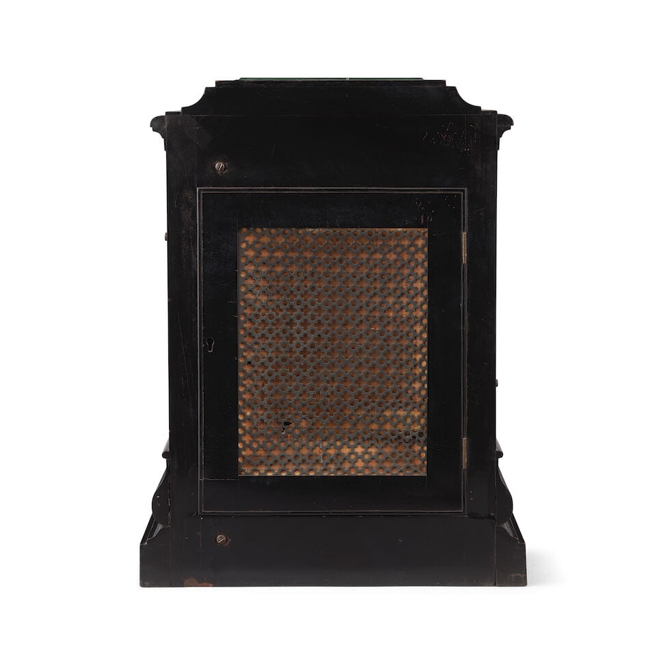 A mid 19th century ebonised striking table clock Thomas Yates, Preston - 2