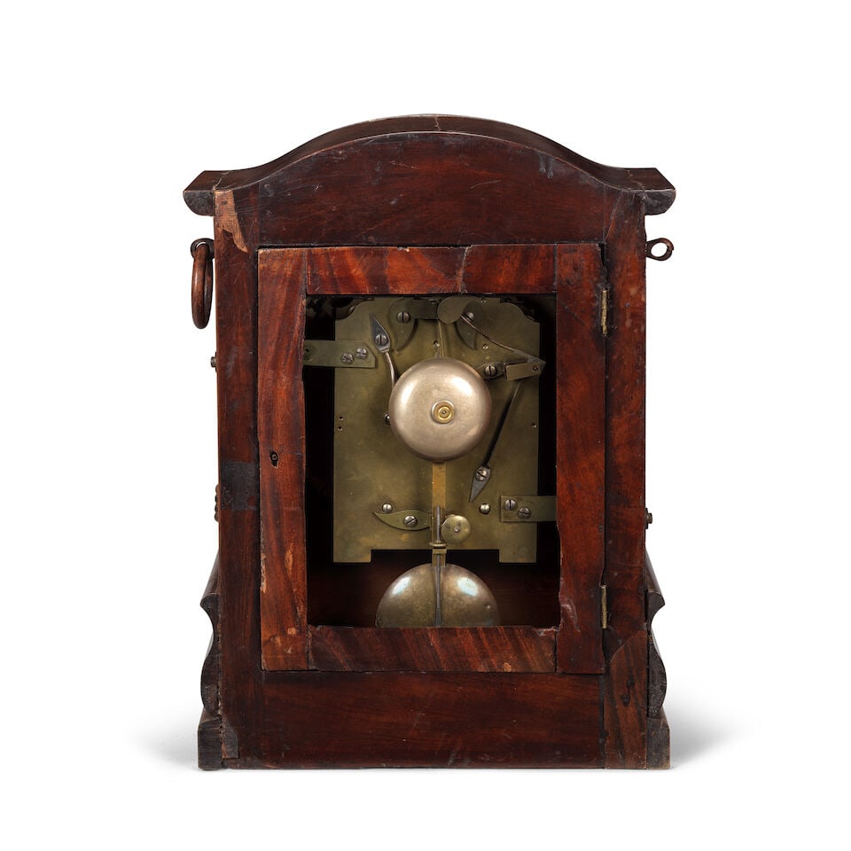 A late 19th century mahogany striking table clock - 2