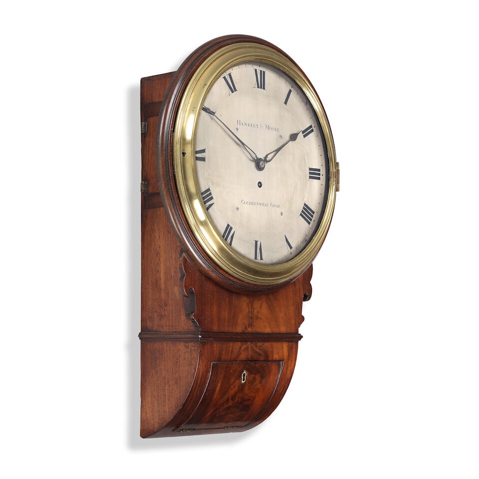 A good 19th century mahogany drop dial wall timepiece. Handley & Moore, Clerkenwell Close - 2