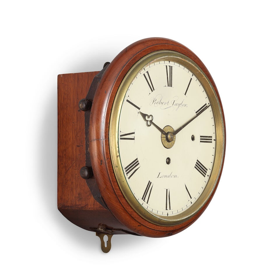 A 19th century mahogany cased dial clock with alarm Robert Taylor, London - 2