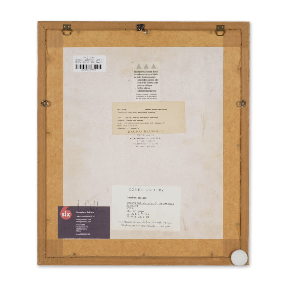 DAMIEN HIRST (N.1965) Beautiful warm soft psychosis drawing Série Making Beautiful Drawing... - 2