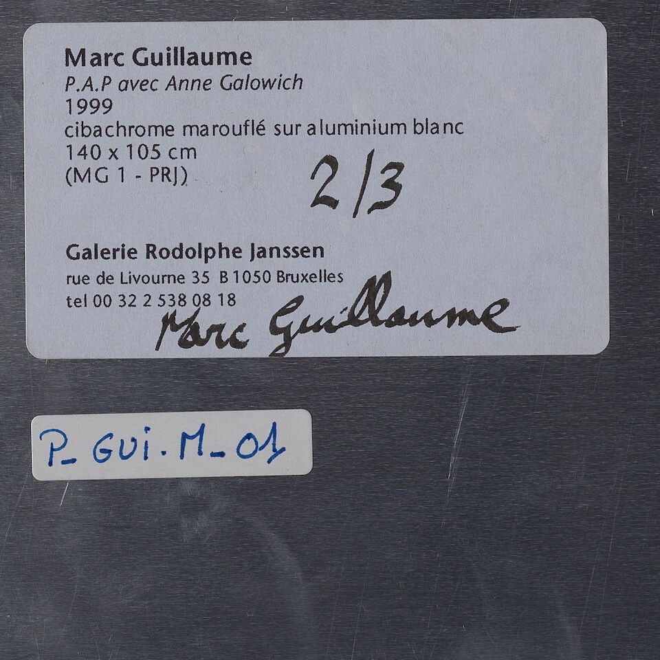 MARC GUILLAUME P.A.P avec Anne Galowich 1999 - 2