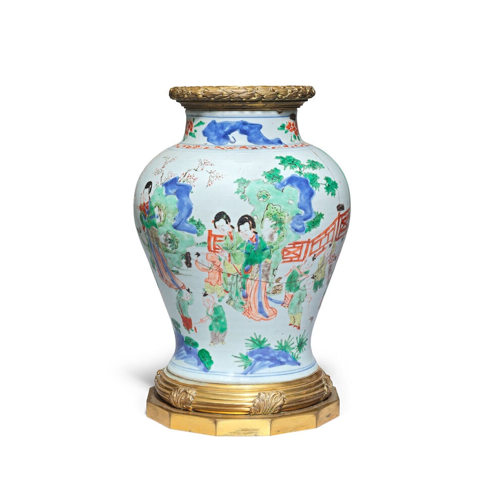 A WUCAI 'LADIES AND BOYS' JAR Shunzhi - 2