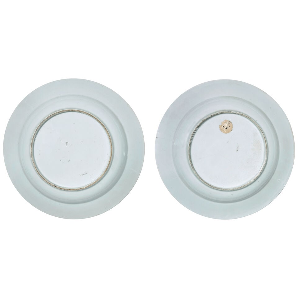 A PAIR OF GILT-EMBELLISHED FAMILLE ROSE SEMI-EGGSHELL 'LADY AND BOYS' DISHES Yongzheng (2) - 2