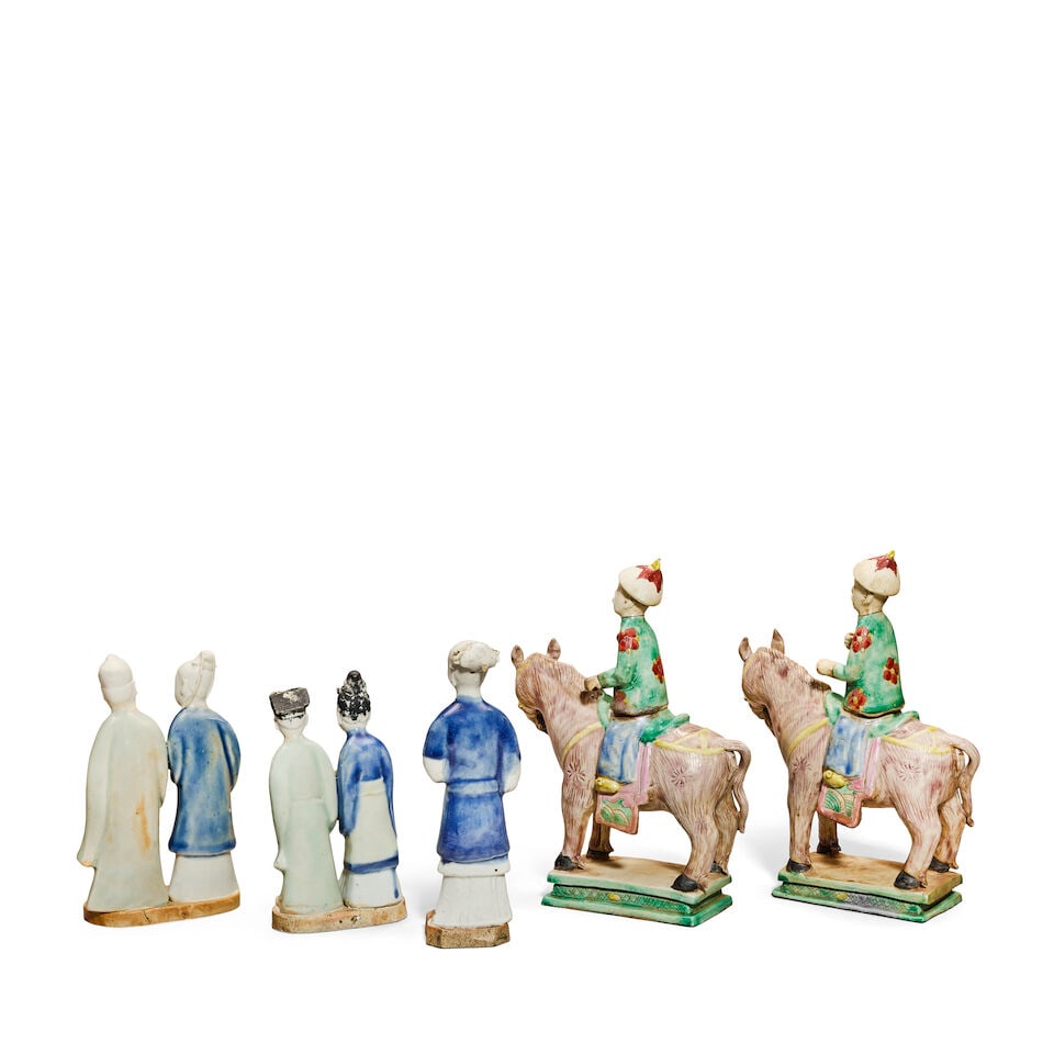 FIVE GLAZED FIGURATIVE GROUPS Qianlong to Jiaqing (5) - 2