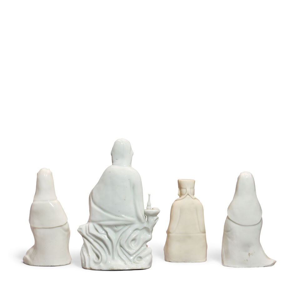 FOUR BLANC-DE-CHINE FIGURES 17th/18th century (4) - 2