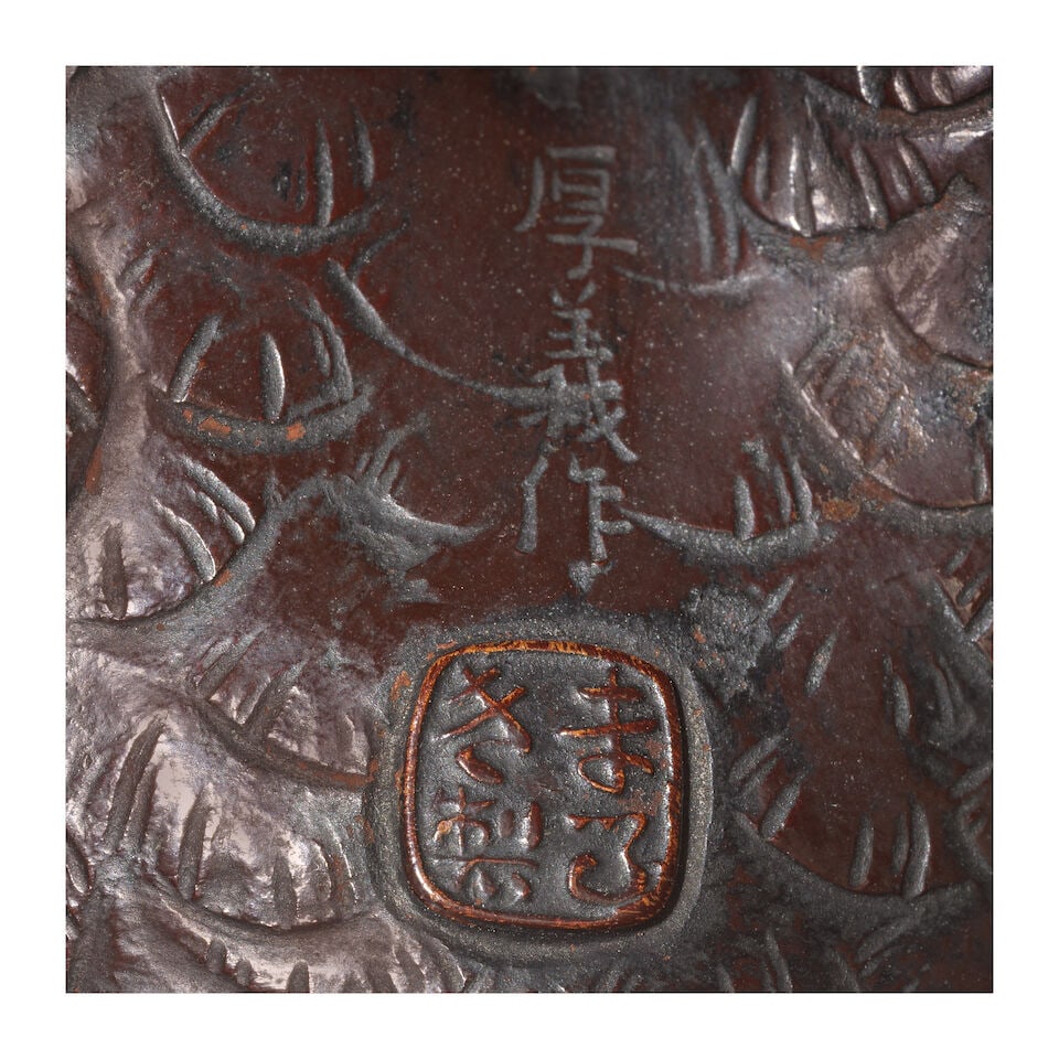 A PAIR OF BRONZE QUAILS By Miyabe Atsuyoshi, Meiji period - 2