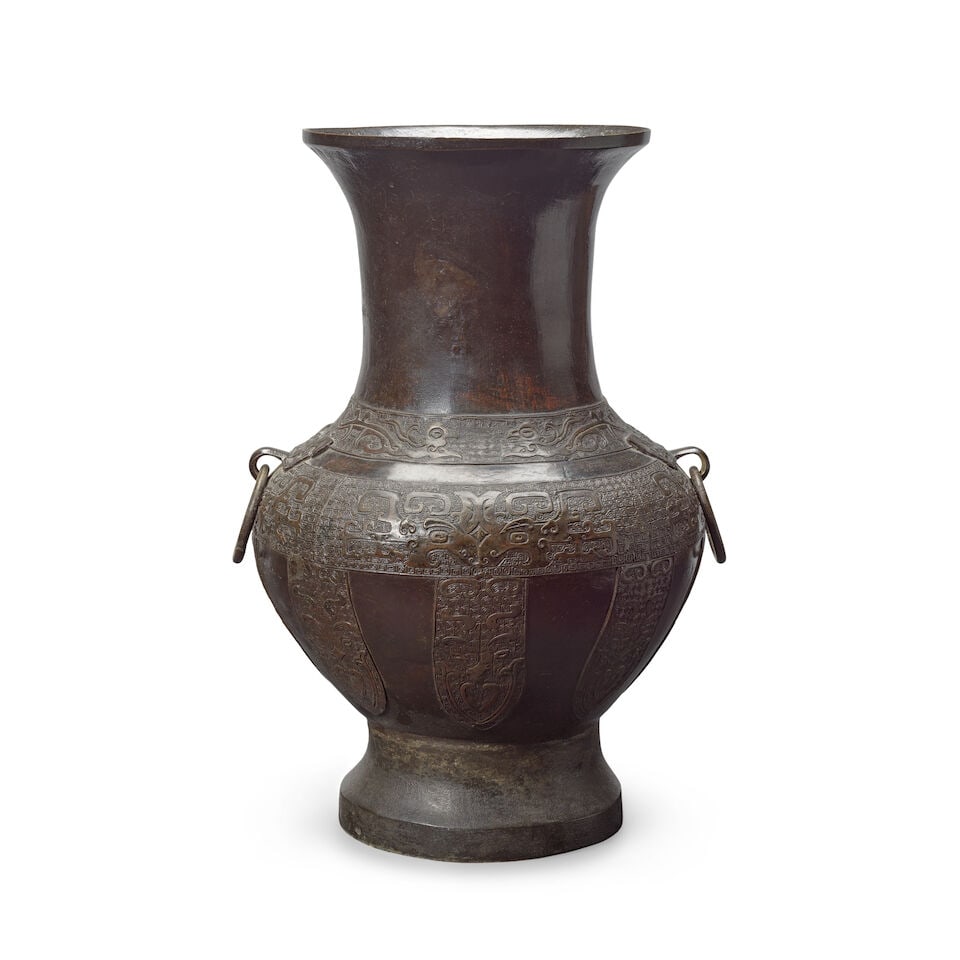 A LARGE BRONZE VASE, HU Ming Dynasty - 2