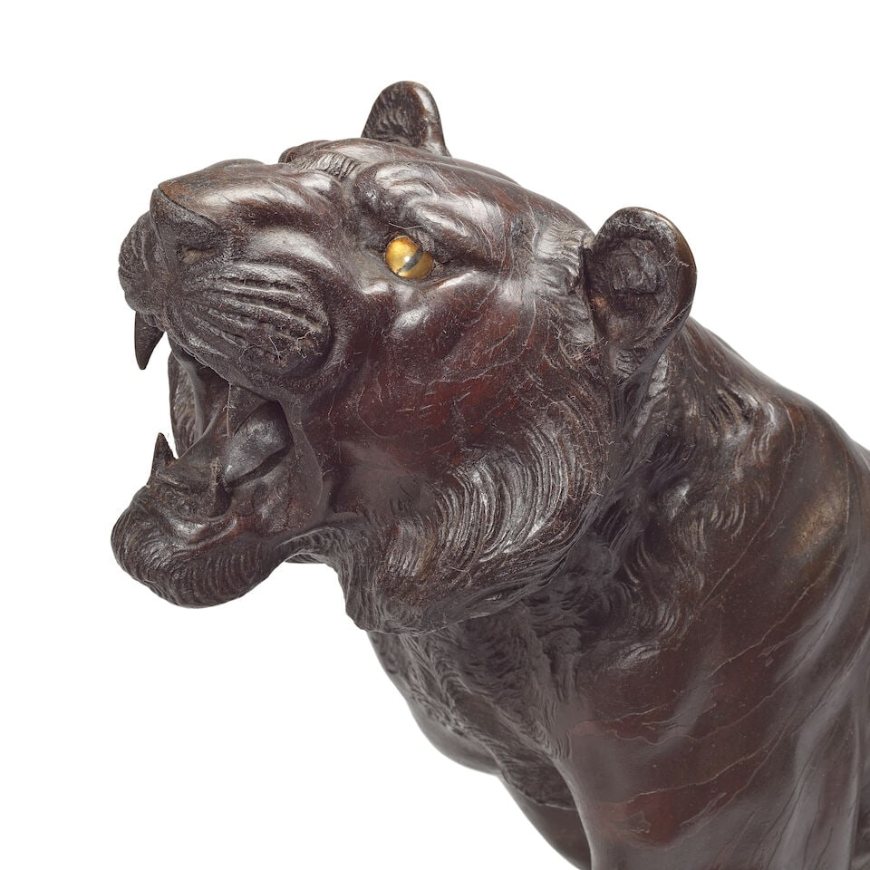 A LARGE BRONZE TIGER By Seiko, Meiji period - 2