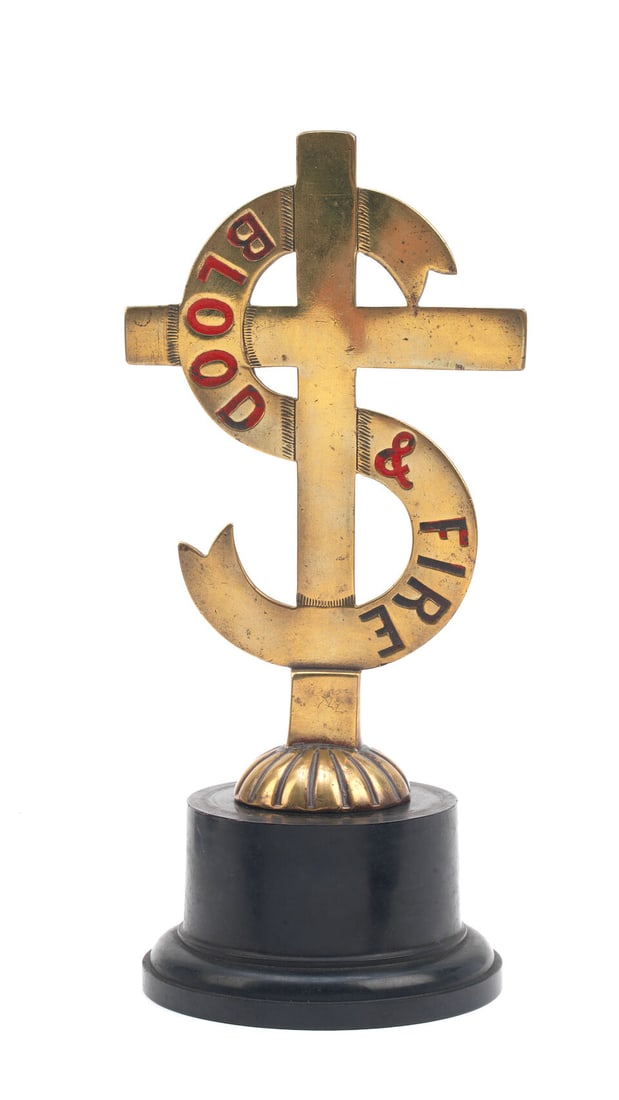 A Salvation Army 'Blood & Fire' car mascot, (1 of 1)