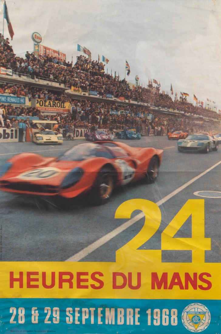A September 1968 24 Heures du Mans poster, (1 of 1)