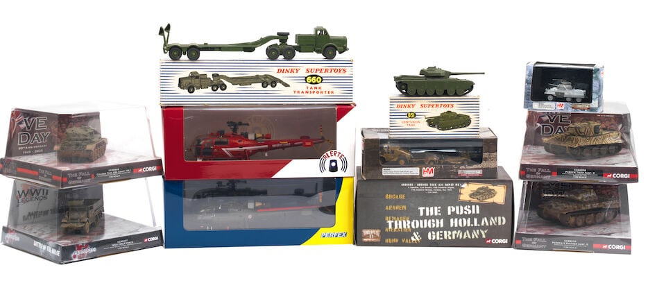 Two boxed Dinky Supertoys No.660 Tank Transporter and No.651 Centurion Tank die-cast models, (... (1 of 1)