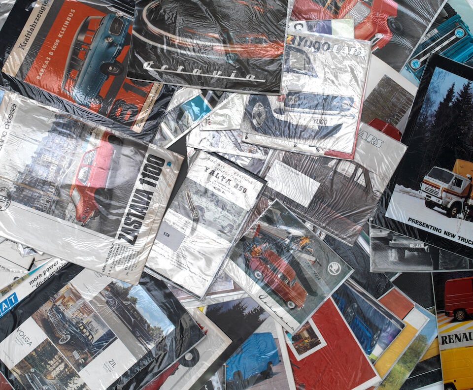 Sales brochures for Eastern European, Russian and other marques, ((Qty)): Sales brochures for Eastern European, Russian and other marques, for various vehciles and trucks, including Skoda Octavia, 1000 MB, 100, 110L and 110R Coupe, 120/L and LS, Super Estelle; Tatra 613-3;