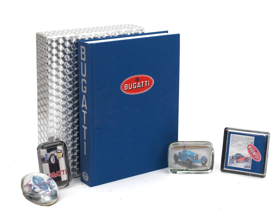 Hugh Conway & Maurice Sauzay: Bugatti Magnum, published by Haynes, 1989, ((5)): Hugh Conway & Maurice Sauzay: Bugatti Magnum, published by Haynes, 1989, blue clothbound hardcovers, 559 numbered pages, large 4to, with library case with plaque cover numbered 0962; together with fou