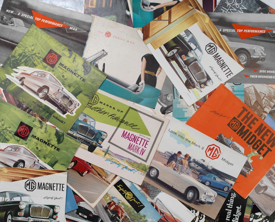 MG:- A quantity of sales brochures for post-War and later models, ((Qty)) (1 of 1)
