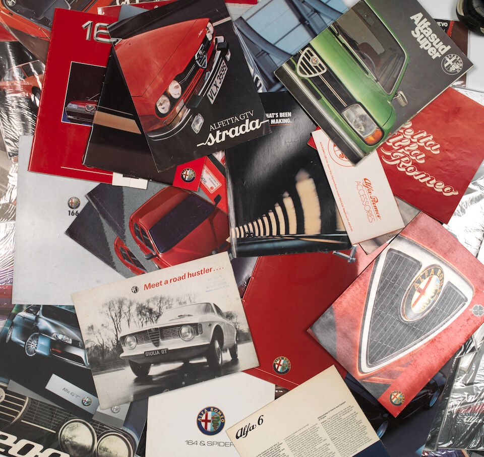 ALFA ROMEO:- Assorted sales brochures and literature, ((Qty)): ALFA ROMEO:- Assorted sales brochures and literature, majority from 1970s to 2000s, for various models including 1960s Giulia Sprint GT; Giulietta; Alfa 6; Alfetta, GT 1.6, GTV/SE, GTV2000, GTV Strada