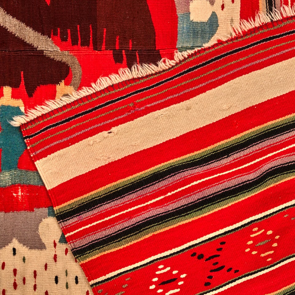Saltillo Serape Mexico 5 ft. 5 in. x 6 ft. 6 in. - 2