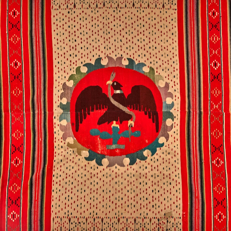 Saltillo Serape Mexico 5 ft. 5 in. x 6 ft. 6 in. - 3