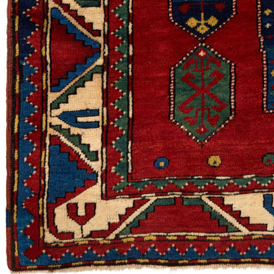 Pinwheel Kazak Prayer Rug Caucasus 5 ft. 1 in. x 7 ft. 4 in. - 3