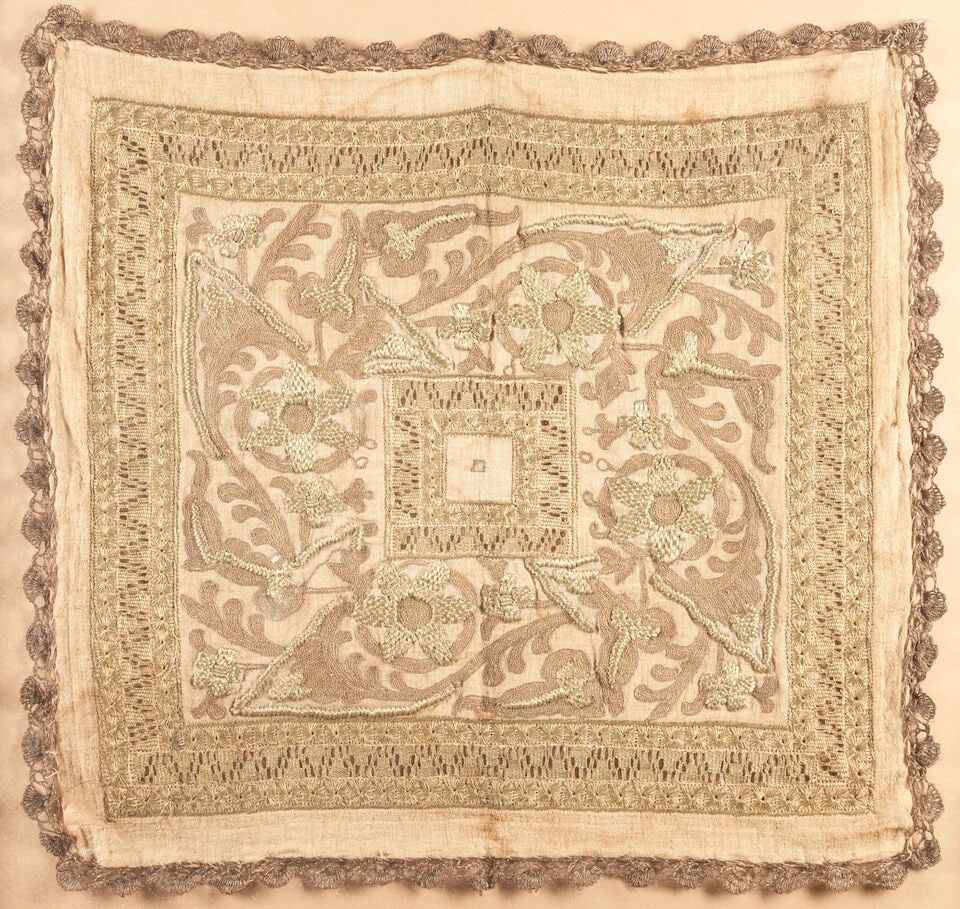 Ottoman Embroidery Anatolia 18 in. x 19 in. - 2