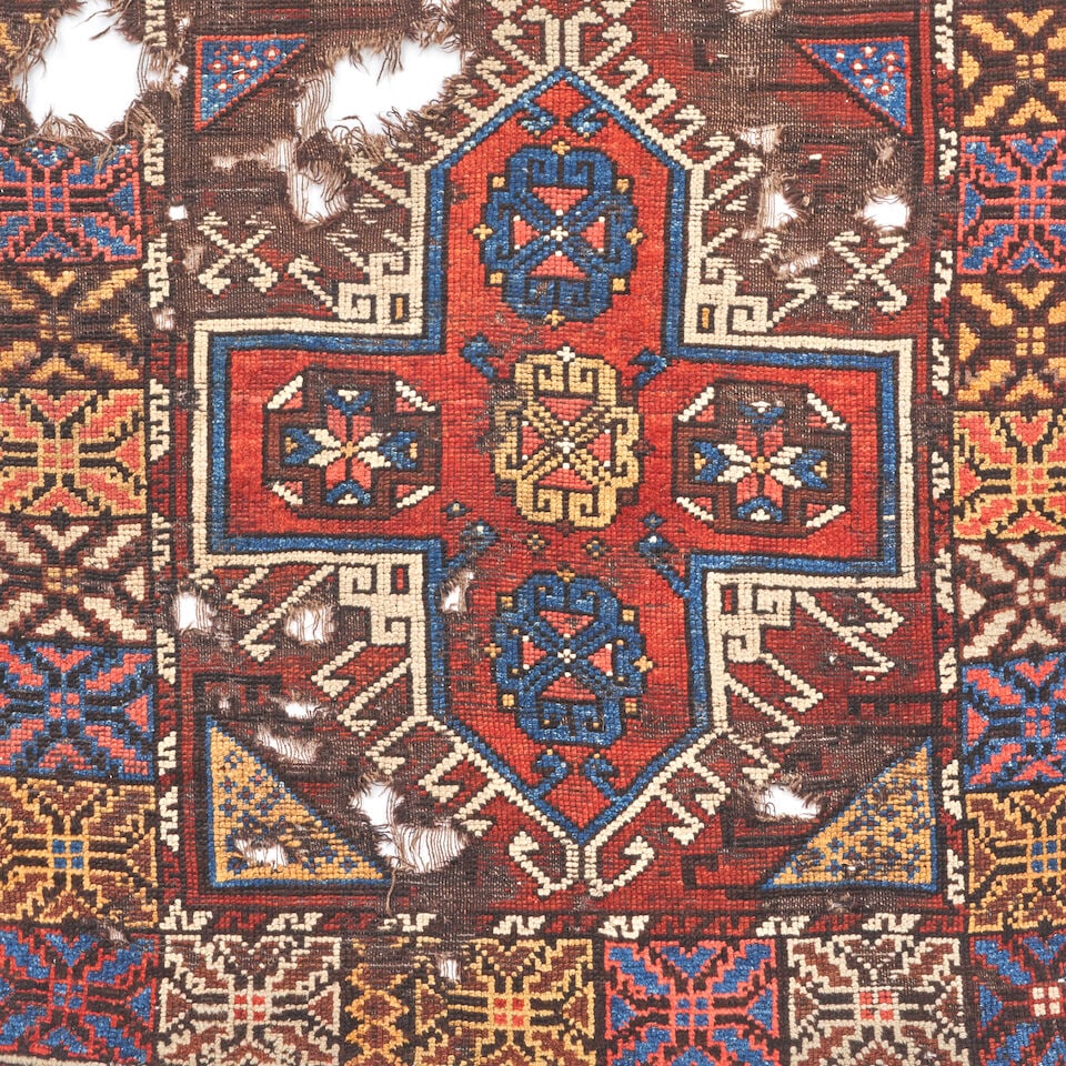 Central Anatolian Long Rug Fragment Anatolia 3 ft. 9 in. x 9 ft. 9 in. - 3