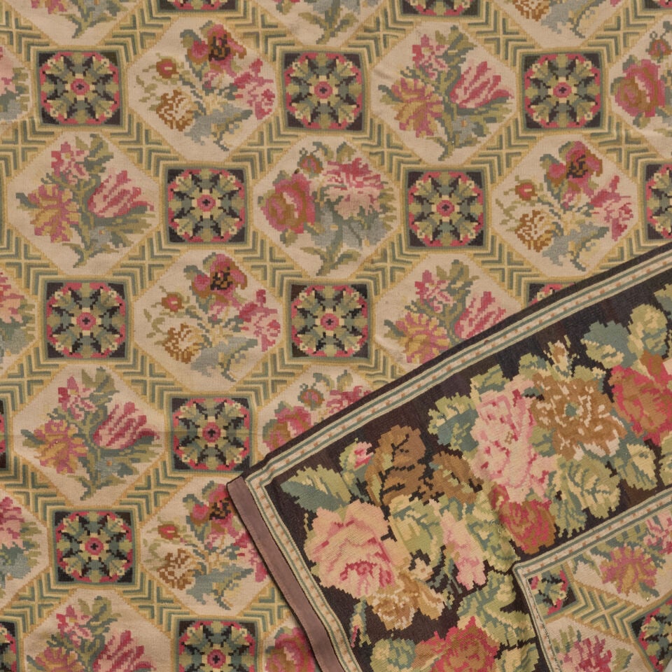 Bessarabian Flatweave Carpet Ukraine 13 ft. 7 in. x 21 ft. 6 in. - 2