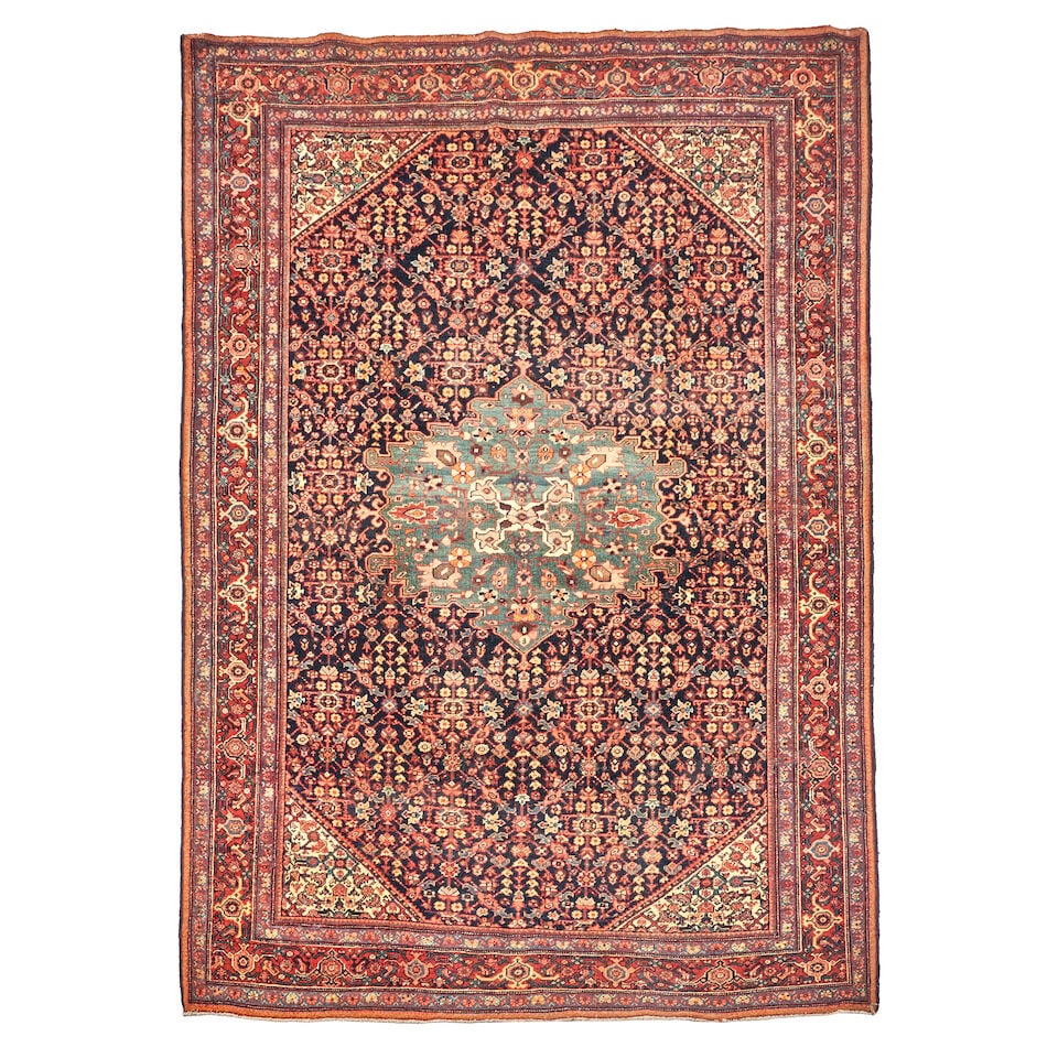 Feraghan Rug 4 ft. 6 in. x 6 ft. 6 in.: Feraghan Rug c. first quarter 20th century **Saleroom Notice: Special Conditions on the sale of Iranian-origin material: Due to U.S. Federal trade regulations, Bonhams Skinner places certain