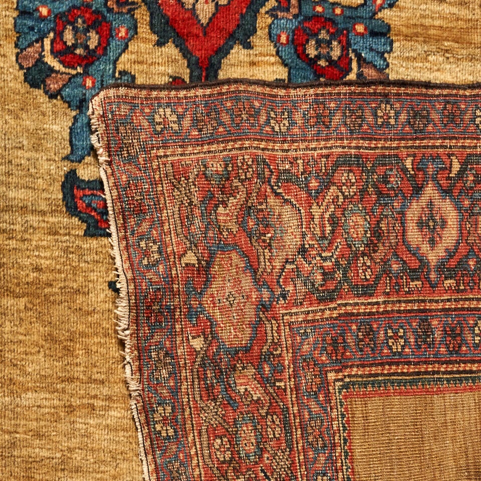 Feraghan Rug with Yellow Ground 4 ft. 11 in. x 9 ft. 4 in. - 2