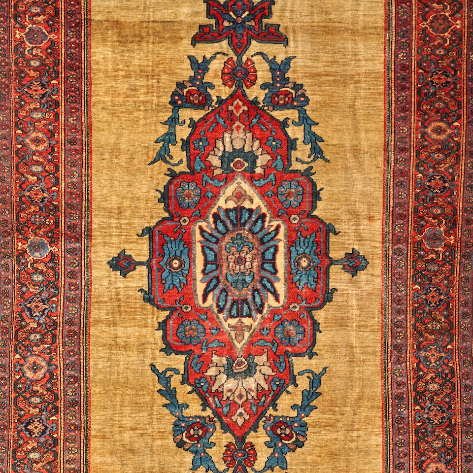 Feraghan Rug with Yellow Ground 4 ft. 11 in. x 9 ft. 4 in. - 3