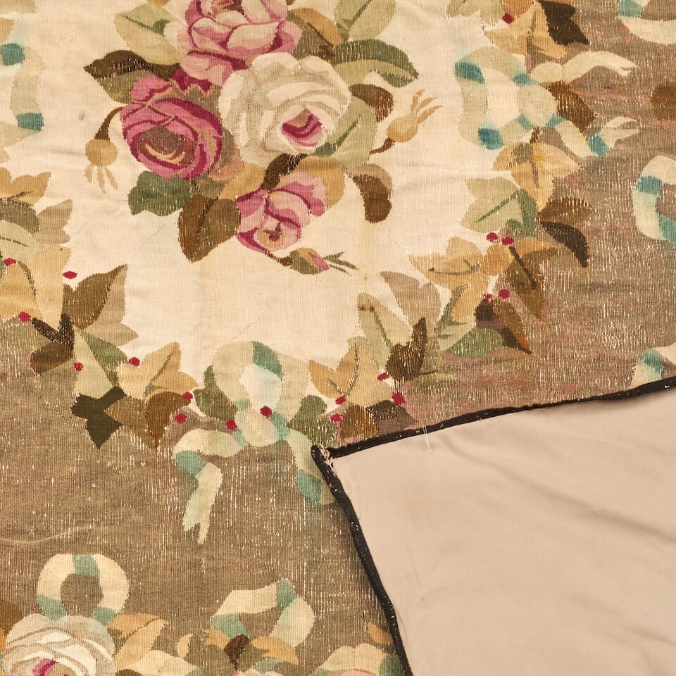 French Aubusson Carpet France 7 ft. 4 in. x 8 ft. 8 in. - 2