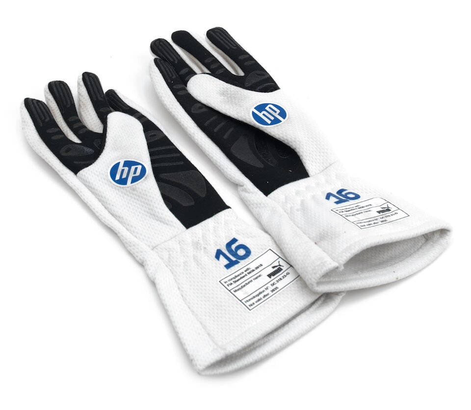 A pair of Charles Leclerc Miami 2025 racing gloves, - 2