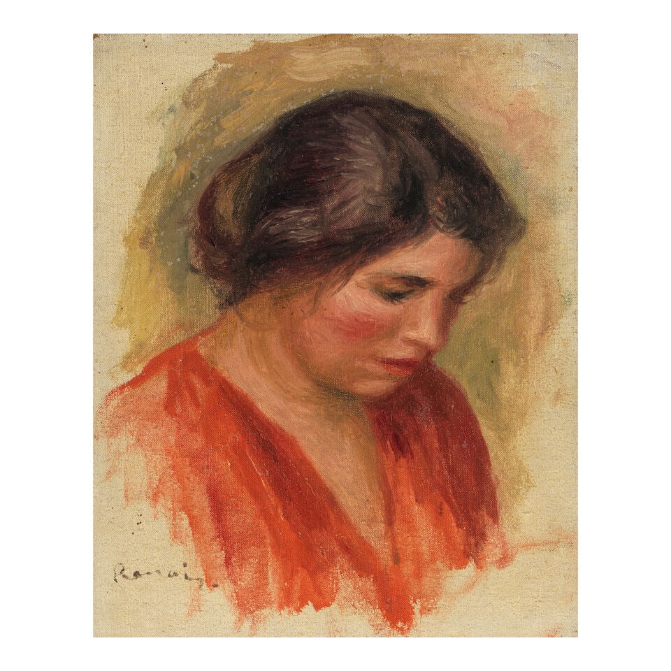 PIERRE-AUGUSTE RENOIR (1841-1919) Portrait de Gabrielle 10 5/8 x 8 11/16 in (27 x 22.1 cm) (Pain... (1 of 2)