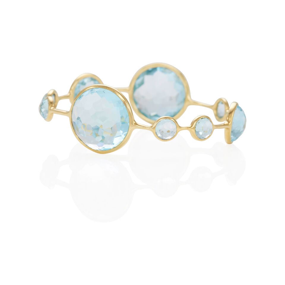 IPPOLITA: 18K GOLD AND TOPAZ BANGLE BRACELET - 2