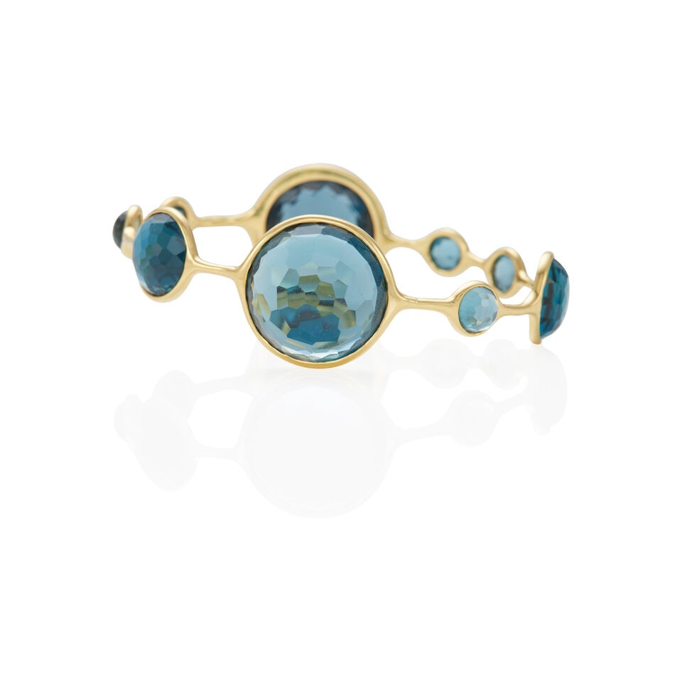 IPPOLITA: 18K GOLD AND GEM-SET BANGLE - 2