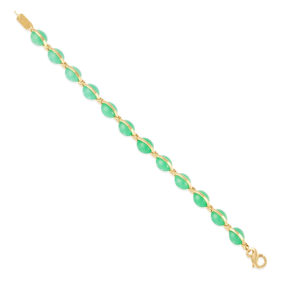IPPOLITA: 18K GOLD AND CHRYSOPRASE CHALCEDONY BRACELET - 2