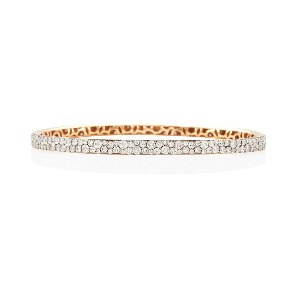18K GOLD AND DIAMOND BANGLE - 2