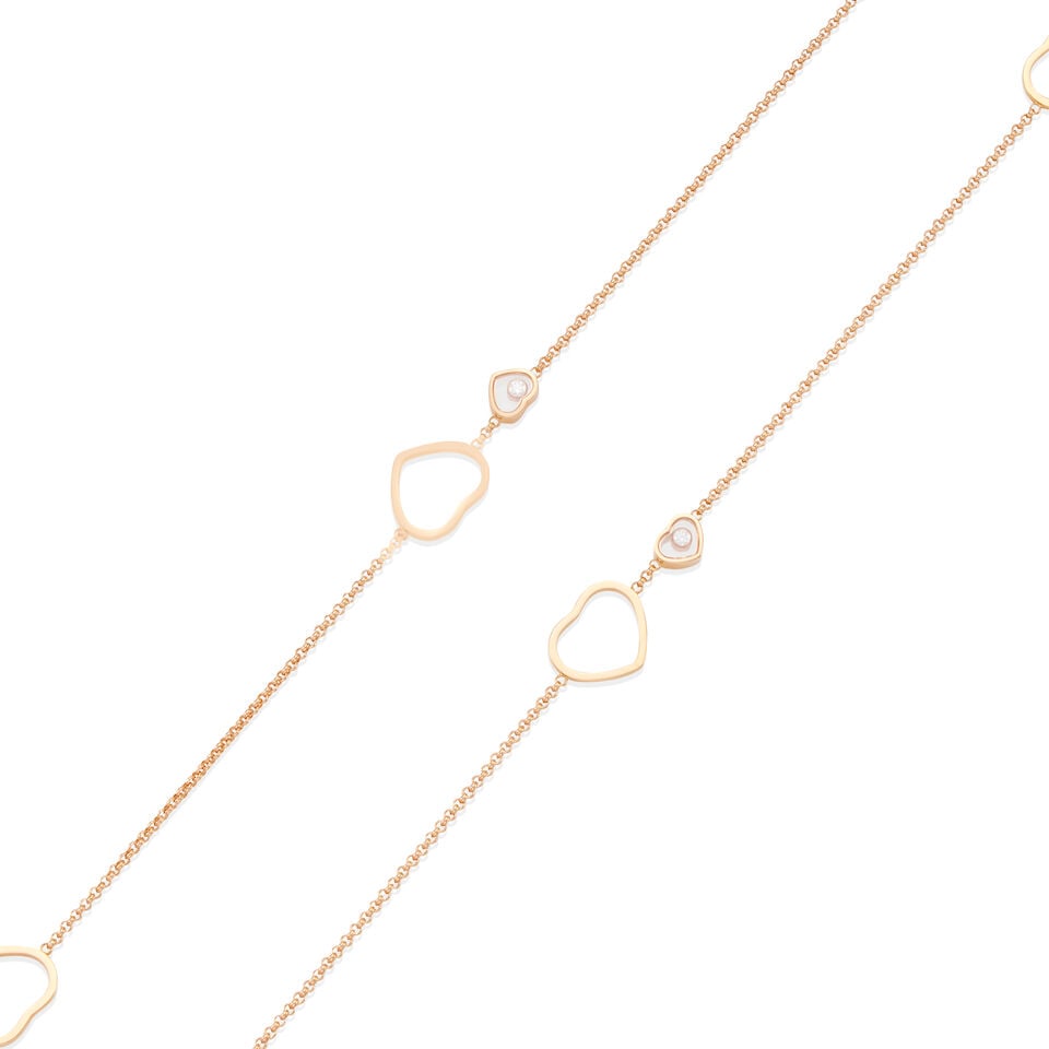 CHOPARD: GOLD AND DIAMOND 'HAPPY HEARTS' NECKLACE - 2