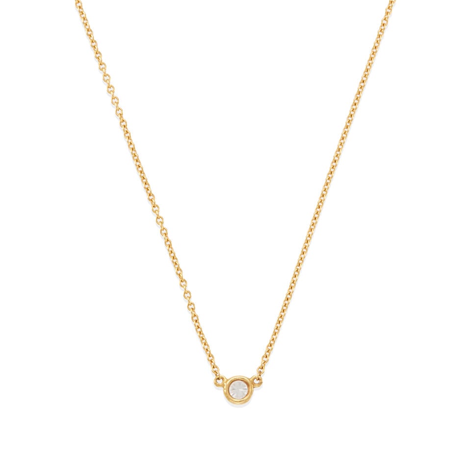 ELSA PERETTI FOR TIFFANY & CO.: 18K GOLD AND DIAMOND PENDANT NECKLACE - 2